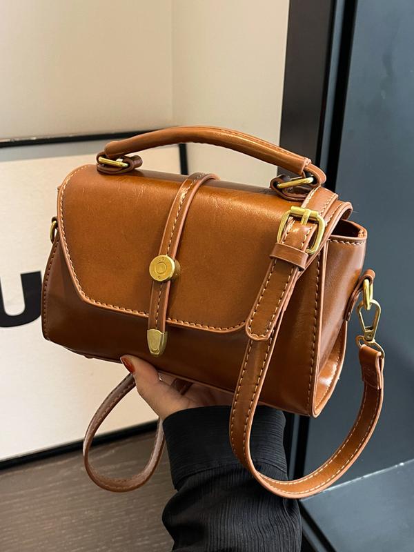 ALWINA™ - TRENDY CONTRAST STITCHING SMALL SQUARE SHOULDER BAG