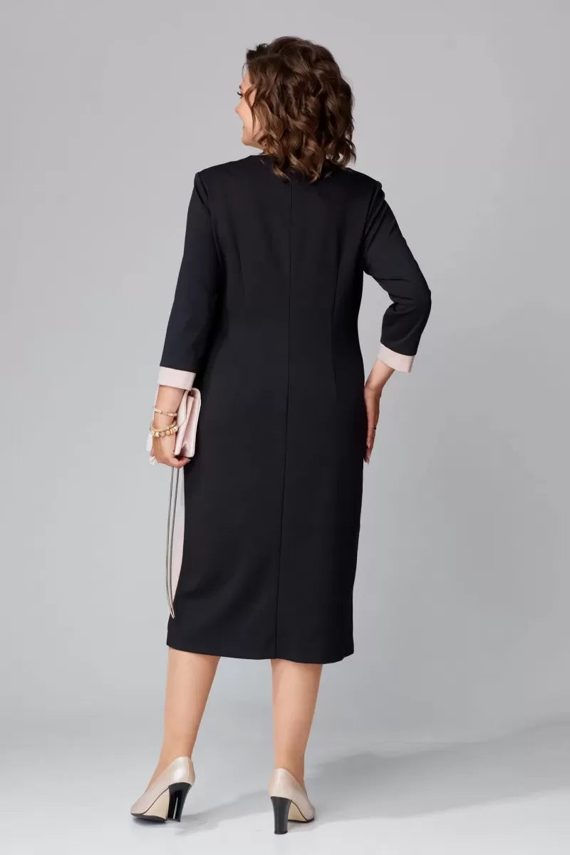 FENNA GRACE™ - ELEGANT V-NECK MIDI DRESS