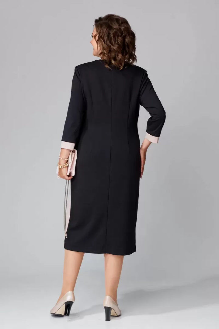 FENNA GRACE™ - ELEGANT V-NECK MIDI DRESS