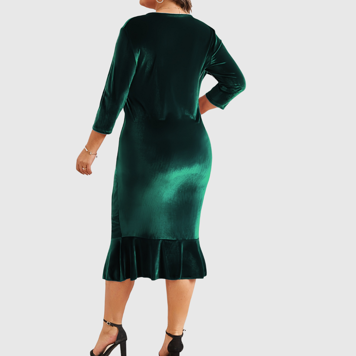 ZAAR™ -VELVET CHRISTMAS MIDI DRESS