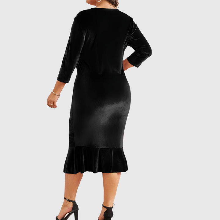 ZAAR™ -VELVET CHRISTMAS MIDI DRESS