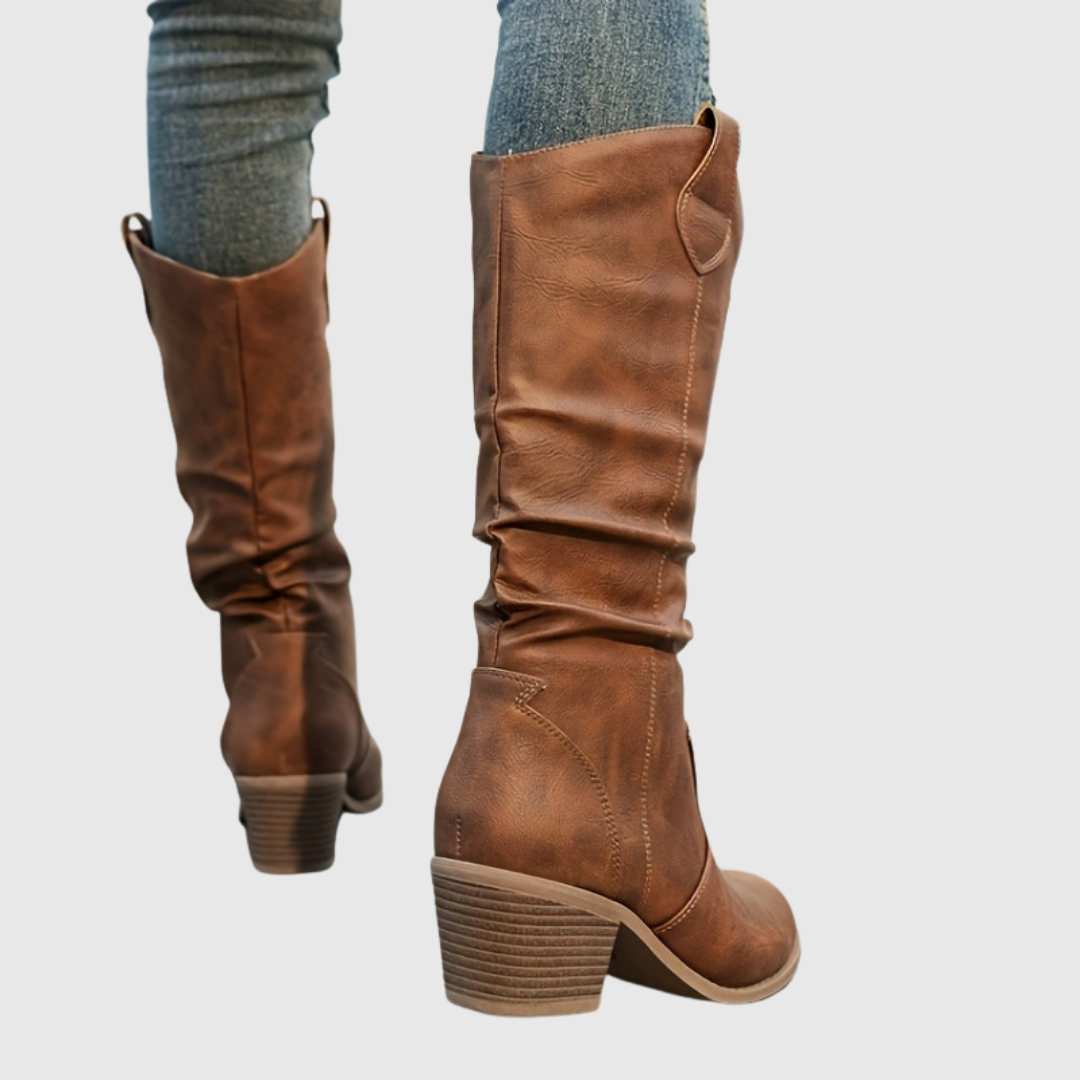 Hattie | Brown Western Boots
