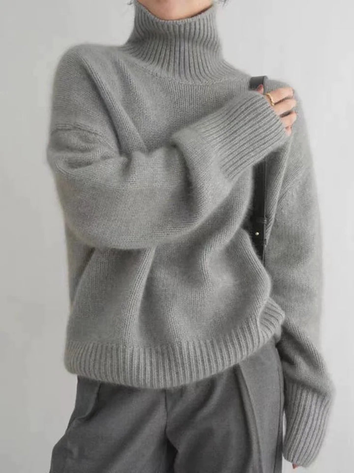 ISABOLL | CASHMERE HIGH-NECK SWEATER