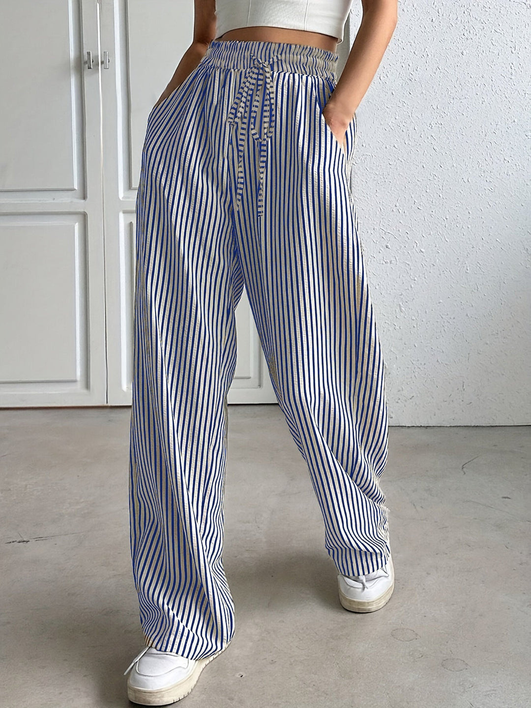 Emera | Relaxed Striped Trousers