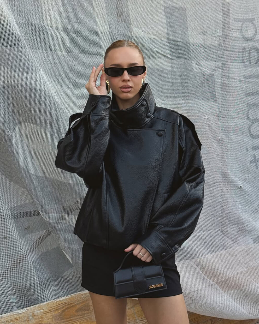 Carla | Kurtka skórzana asymetryczna