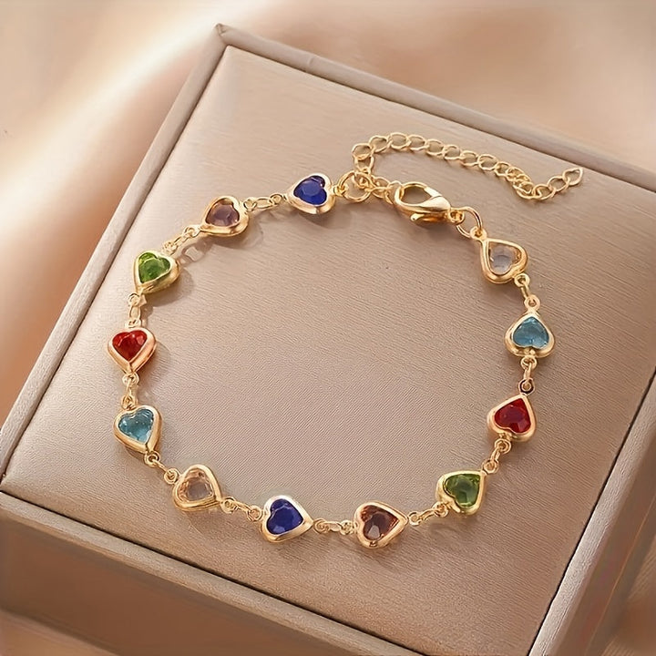 HEART-SHAPED GOLD BRACELET