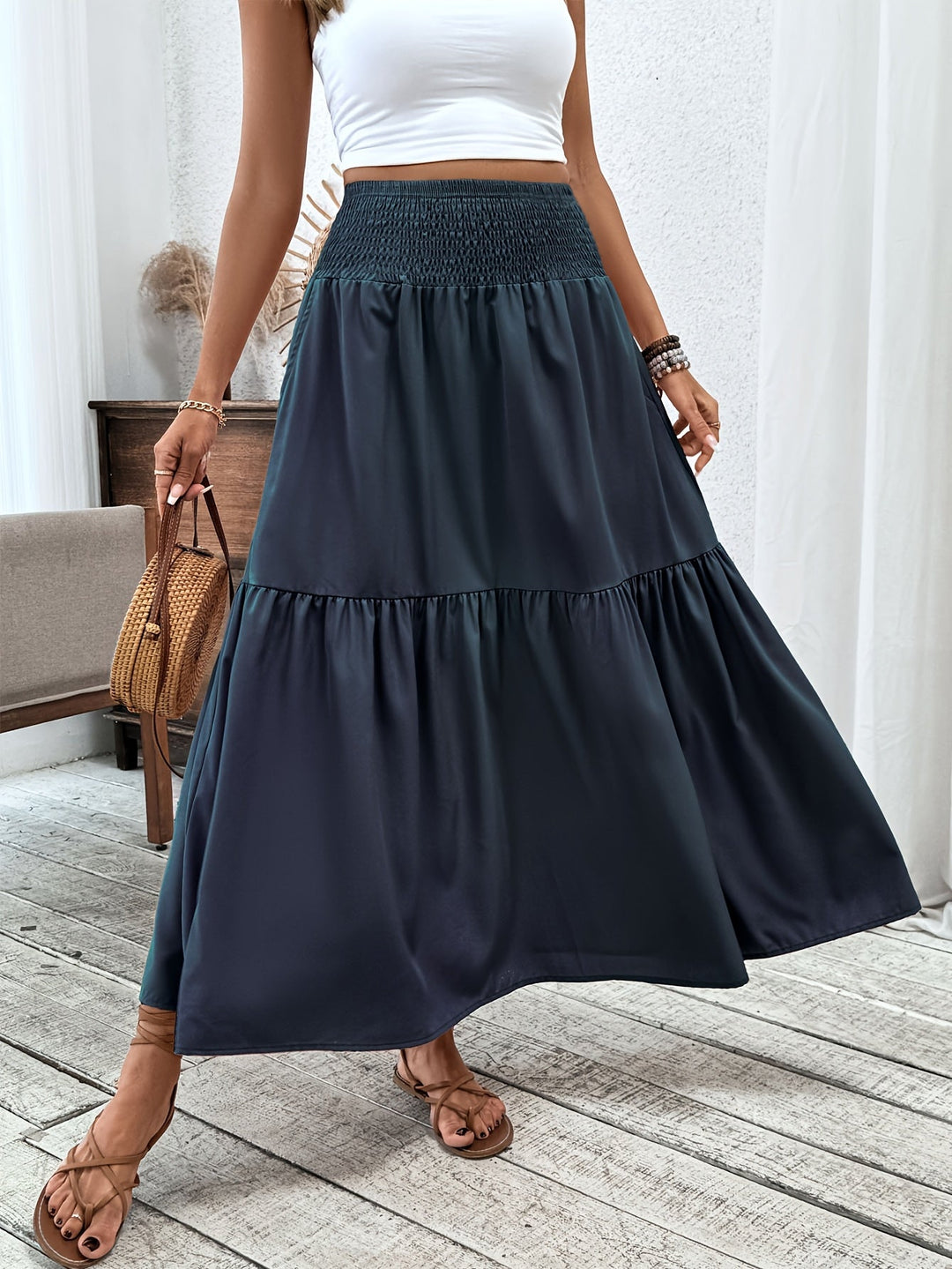 Tahlia | Tiered Floral Maxi Skirt