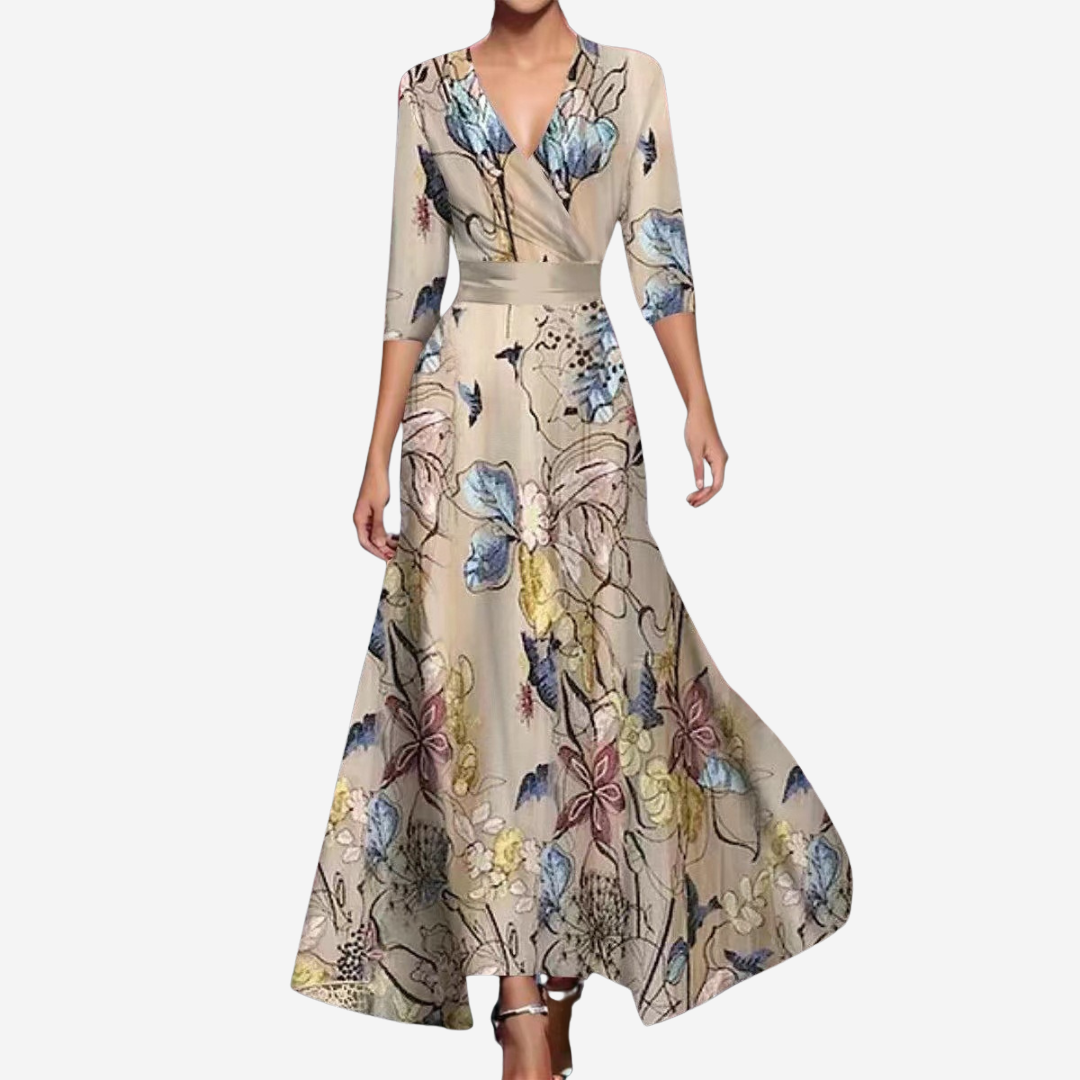 VIVIAN™ - Elegant Floral Print Dress