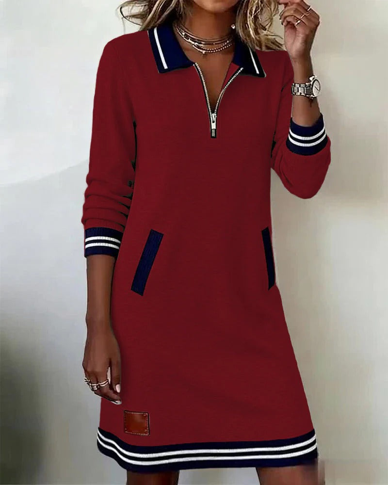 Sophie™ - Chic Long Sleeve Cotton Dress